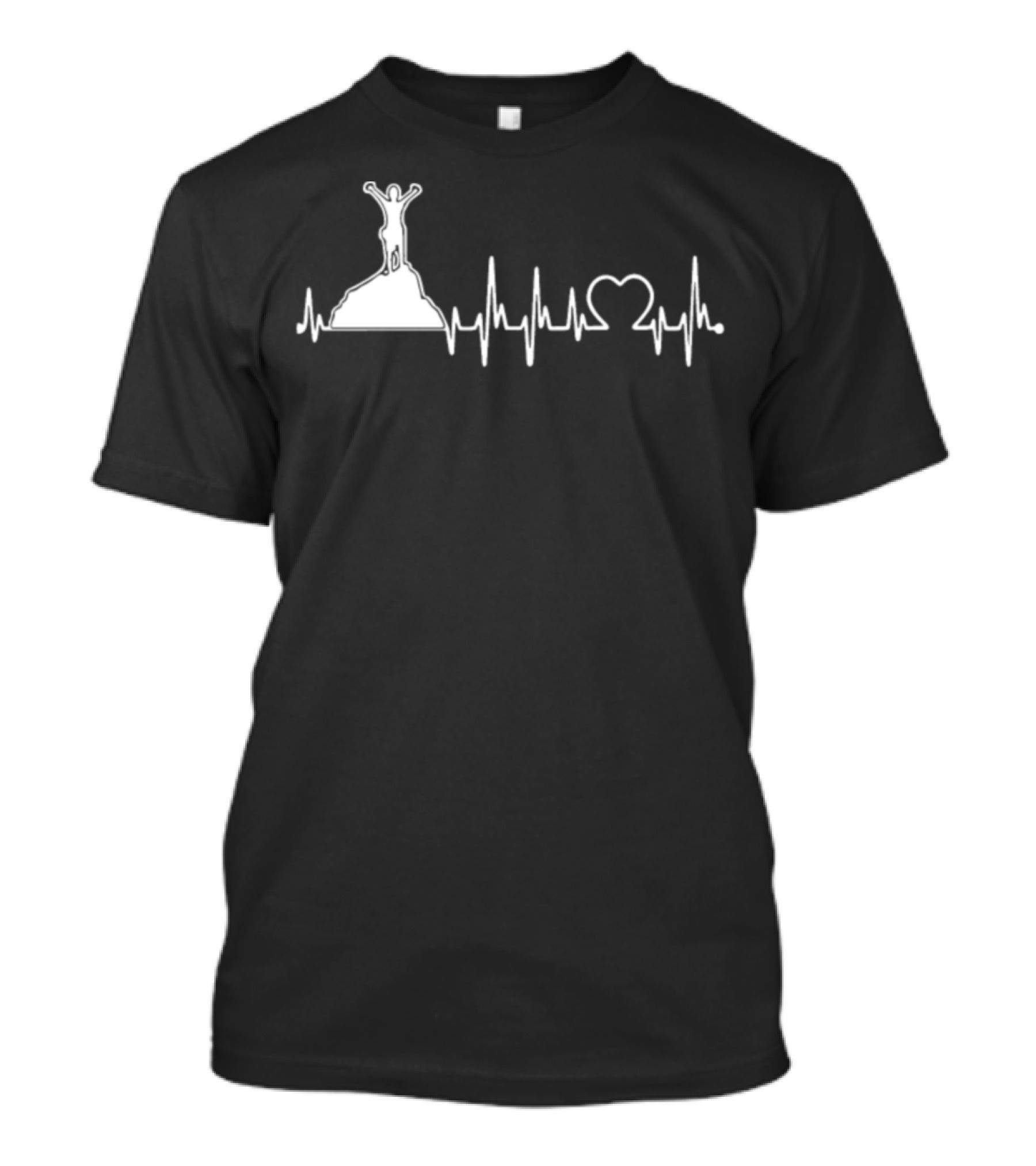 Hiking Heartbeat Mountain Peak Victory T-Shirt