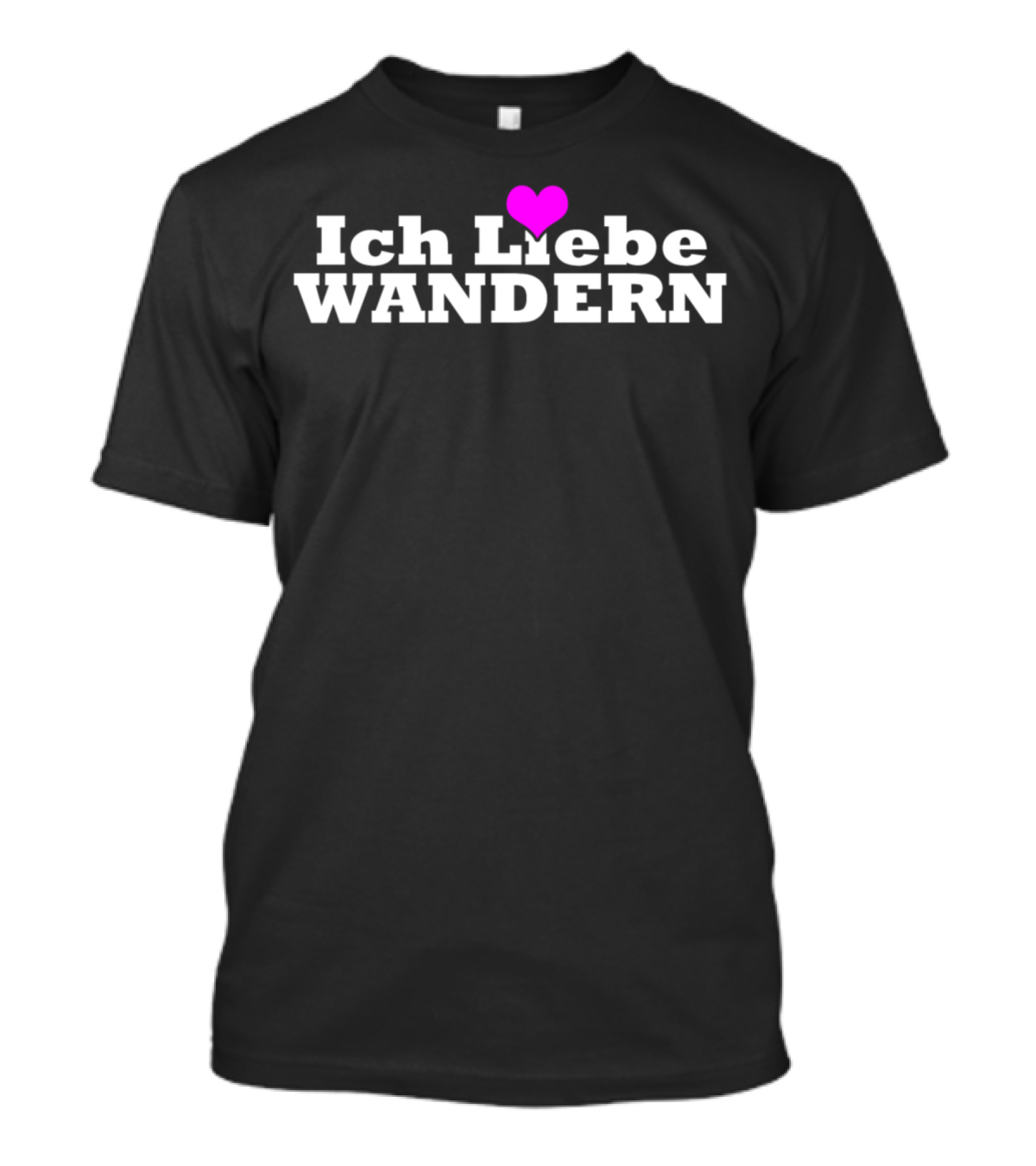Ich Liebe Wandern I Love Wandern Hiking Pink Heart T-Shirt