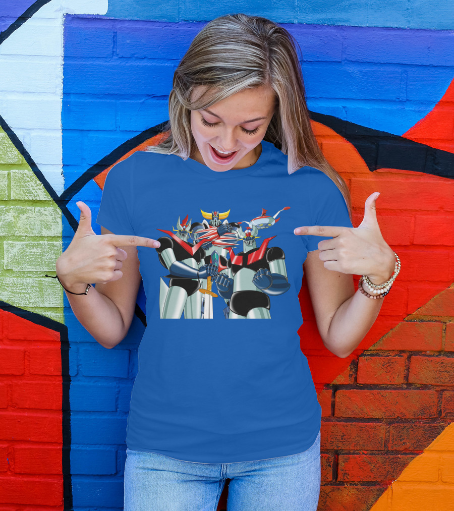 Mazinger Grendizer Robot Trio Battle Stance T-Shirt