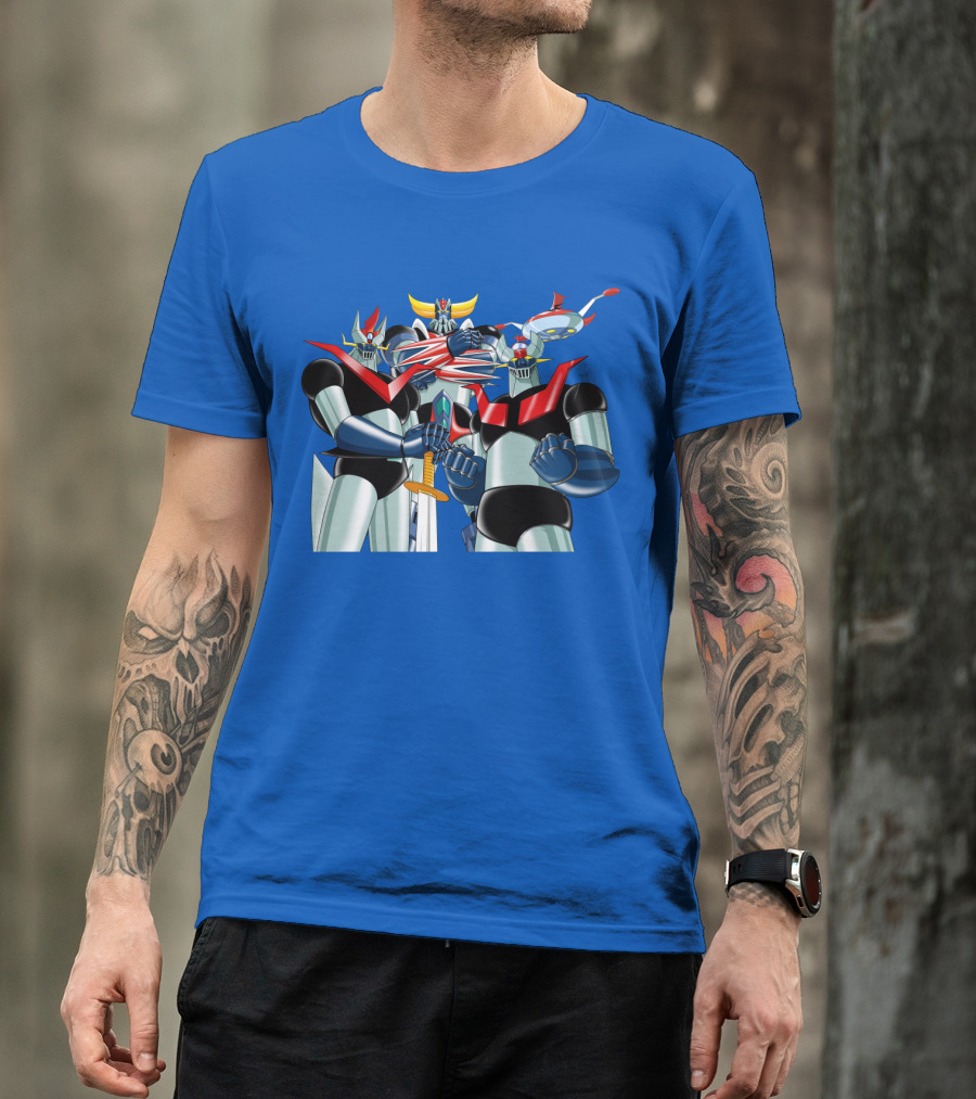 Mazinger Grendizer Robot Trio Battle Stance T-Shirt