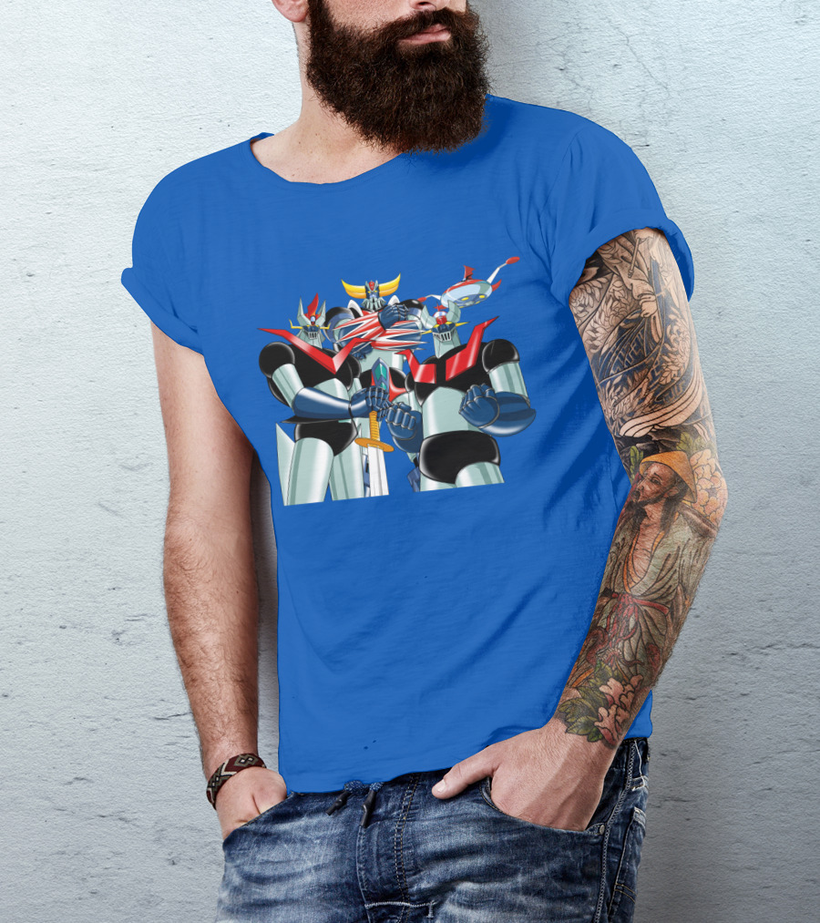 Mazinger Grendizer Robot Trio Battle Stance T-Shirt