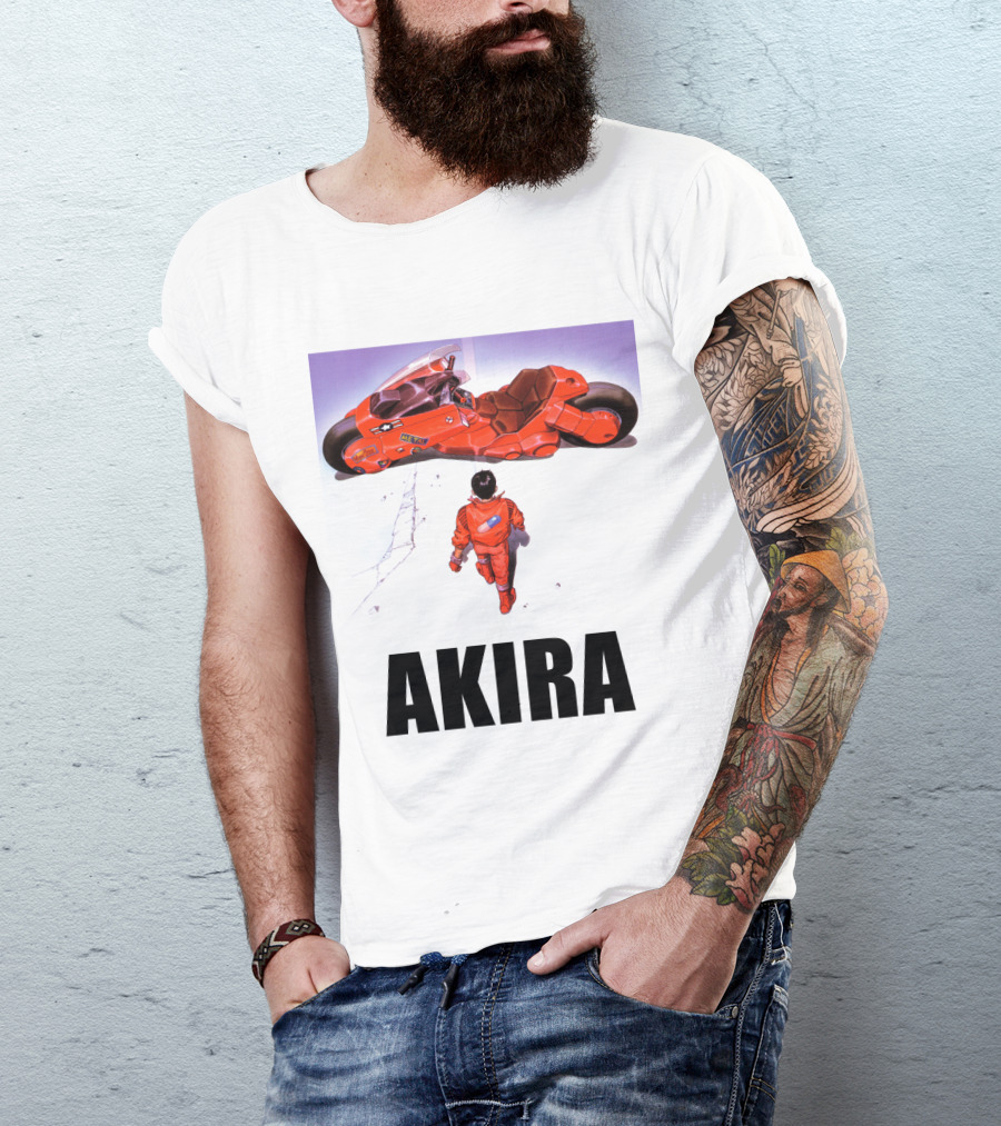 Kaneda Iconic Red Motorcycle Akira T-Shirt