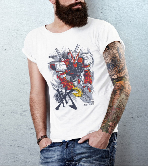 MBF-P02 Gundam Astray Red Frame Snapfit Model Kit T-Shirt