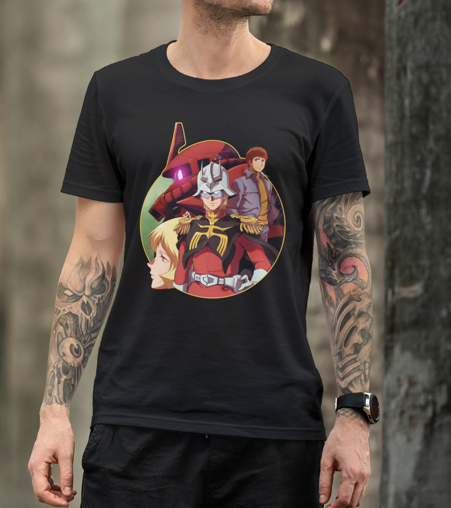 Gundam The Origin Char Aznable And Mobile Suit Anime Characters T-Shirt