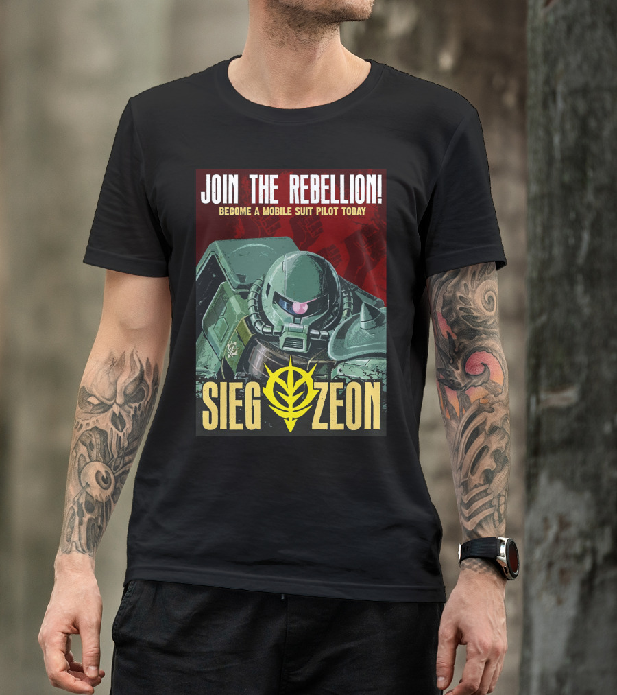 JOIN THE REBELLION BECOME A MOBILE SUIT PILOT TODAY SIEG ZEON T-Shirt