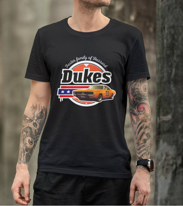 Dukes Faster Family Of Hazzard 01 Car Stars And Stripes Vintage T-Shirt