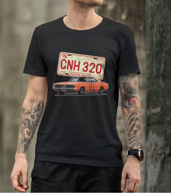 Duke Of Hazzard '76 CNH 320 Hazzard County 01 Car License Plate T-Shirt
