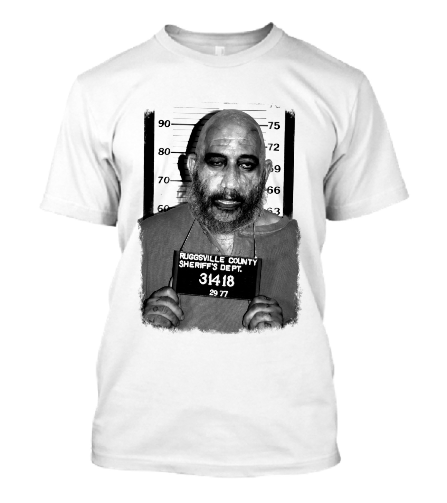 Ruggsville County Mugshot Captain Spaulding 3418 Sheriff's Dept T-Shirt