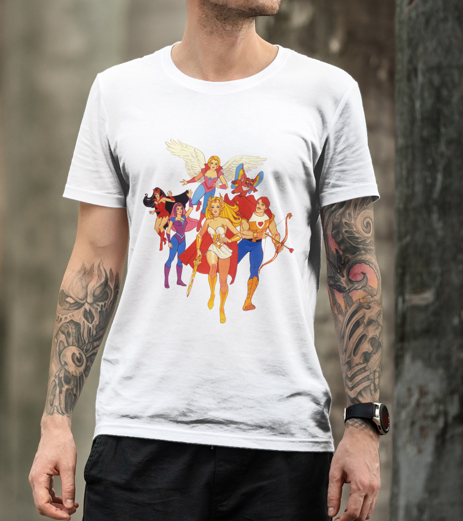 She Ra Princess Of Power Heroes Group T-Shirt