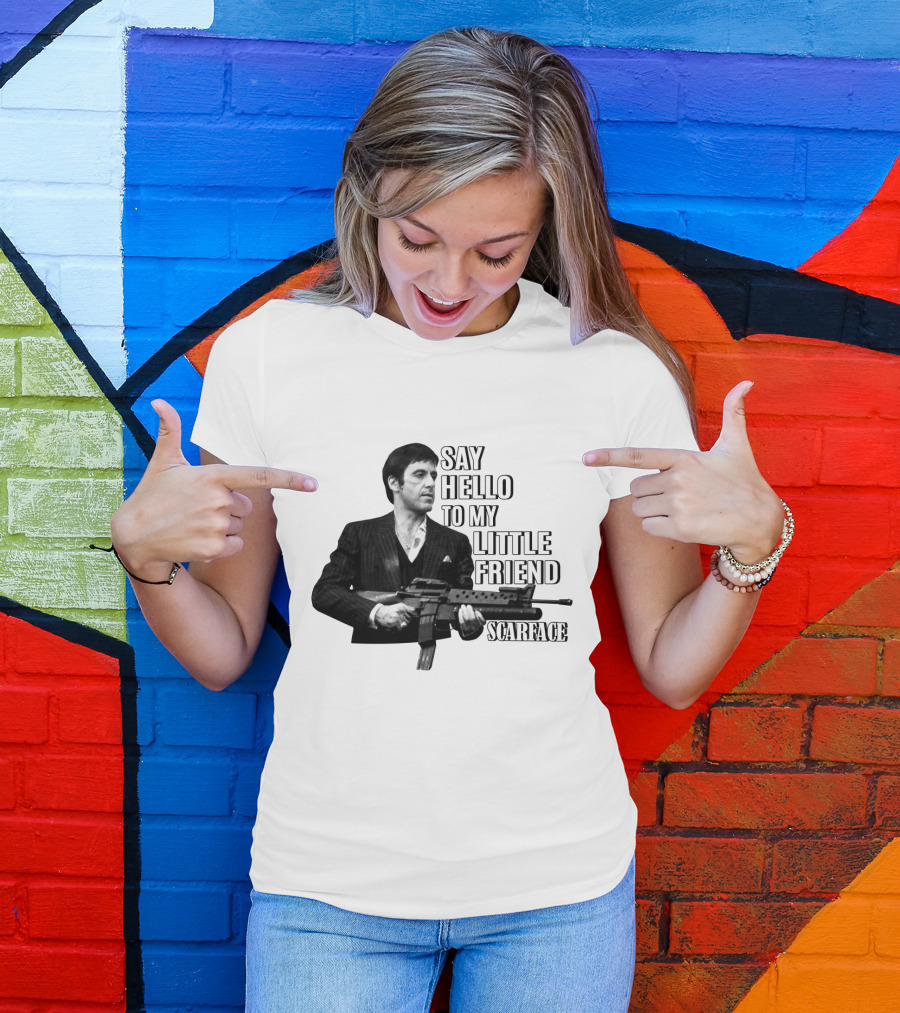 Scarface Say Hello To My Little Friend T-Shirt