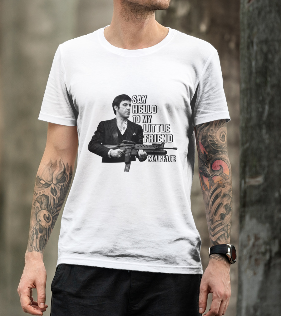 Scarface Say Hello To My Little Friend T-Shirt