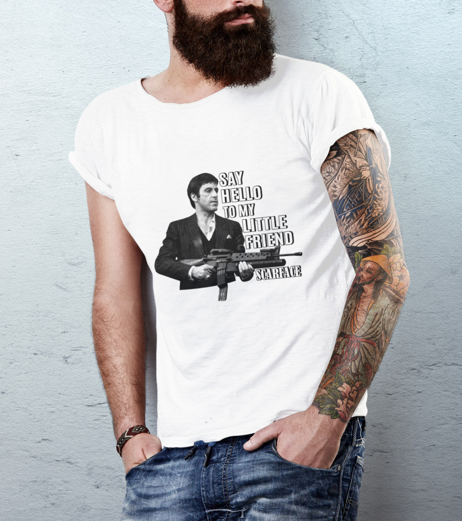 Scarface Say Hello To My Little Friend T-Shirt