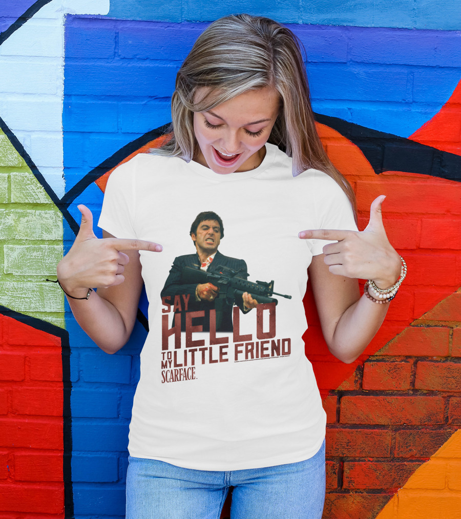 Say Hello To My Little Friend Scarface Movie Iconic Scene T-Shirt