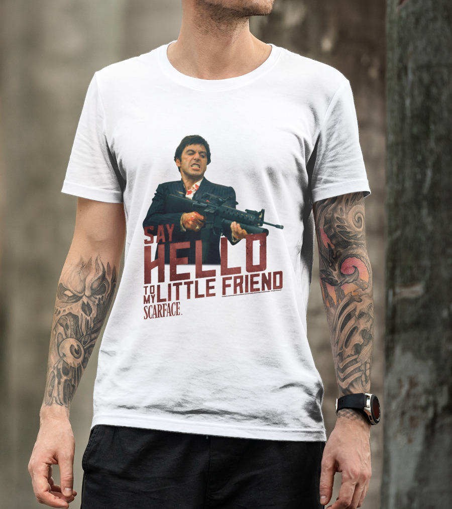Say Hello To My Little Friend Scarface Movie Iconic Scene T-Shirt