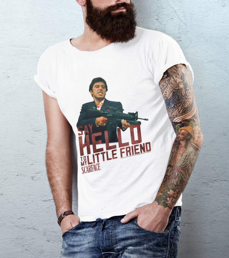 Say Hello To My Little Friend Scarface Movie Iconic Scene T-Shirt