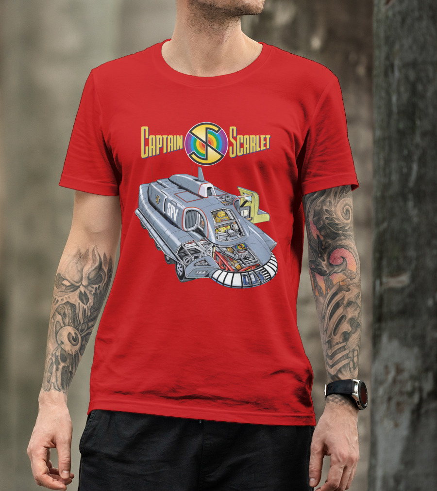 Captain Scarlet SPV Spectrum Pursuit Vehicle Blueprint T-Shirt