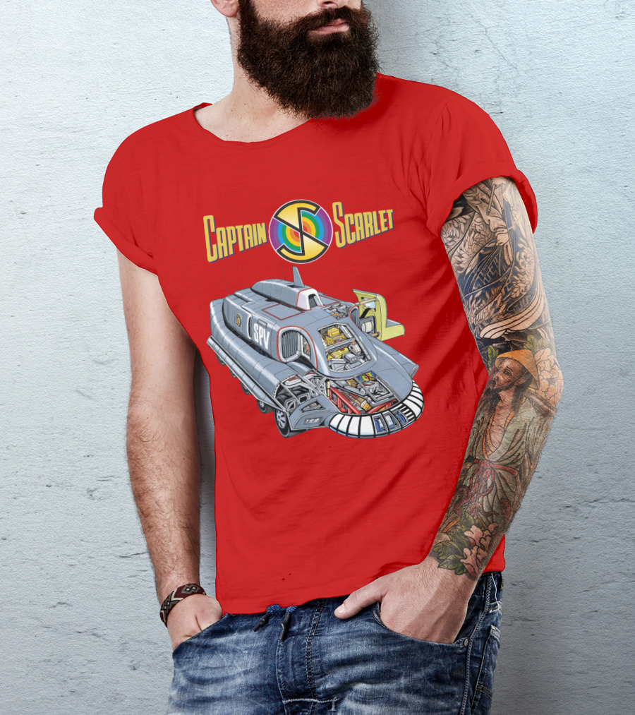 Captain Scarlet SPV Spectrum Pursuit Vehicle Blueprint T-Shirt