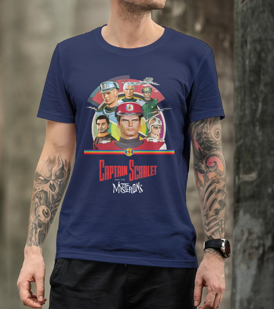 Captain Scarlet And The Mysterons Animated Series Characters Group T-Shirt