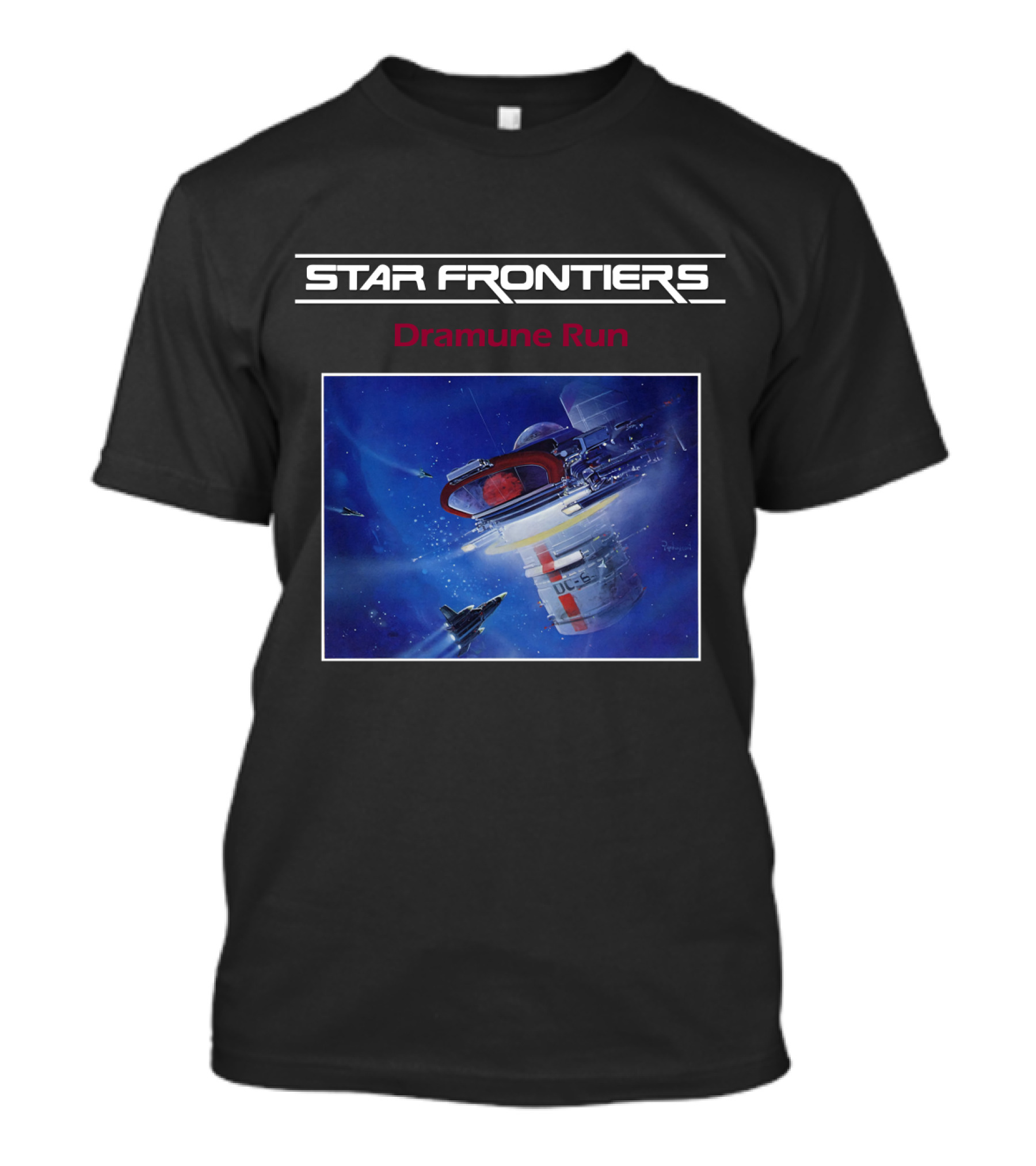 Star Frontiers Dramune Run Space Adventure Scene T-Shirt