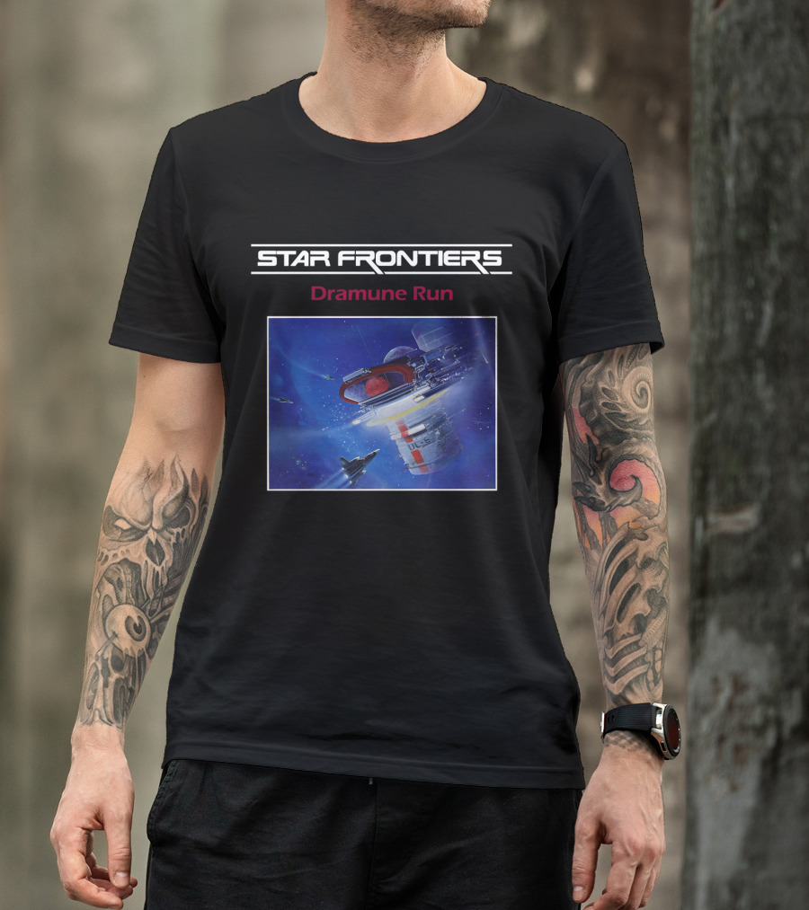 Star Frontiers Dramune Run Space Adventure Scene T-Shirt