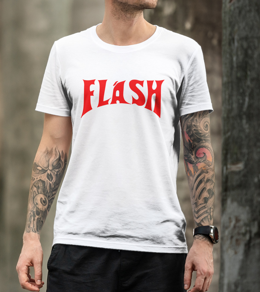 Flash Gordon Retro Style Typography Red T-Shirt