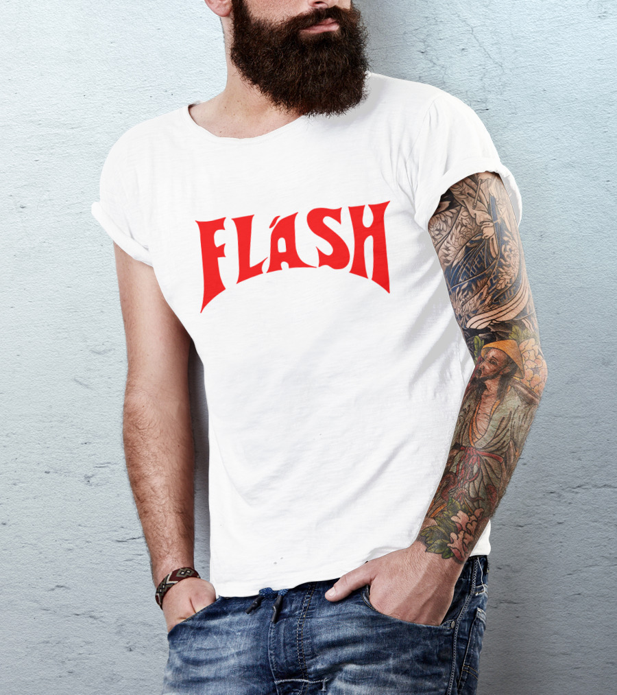 Flash Gordon Retro Style Typography Red T-Shirt