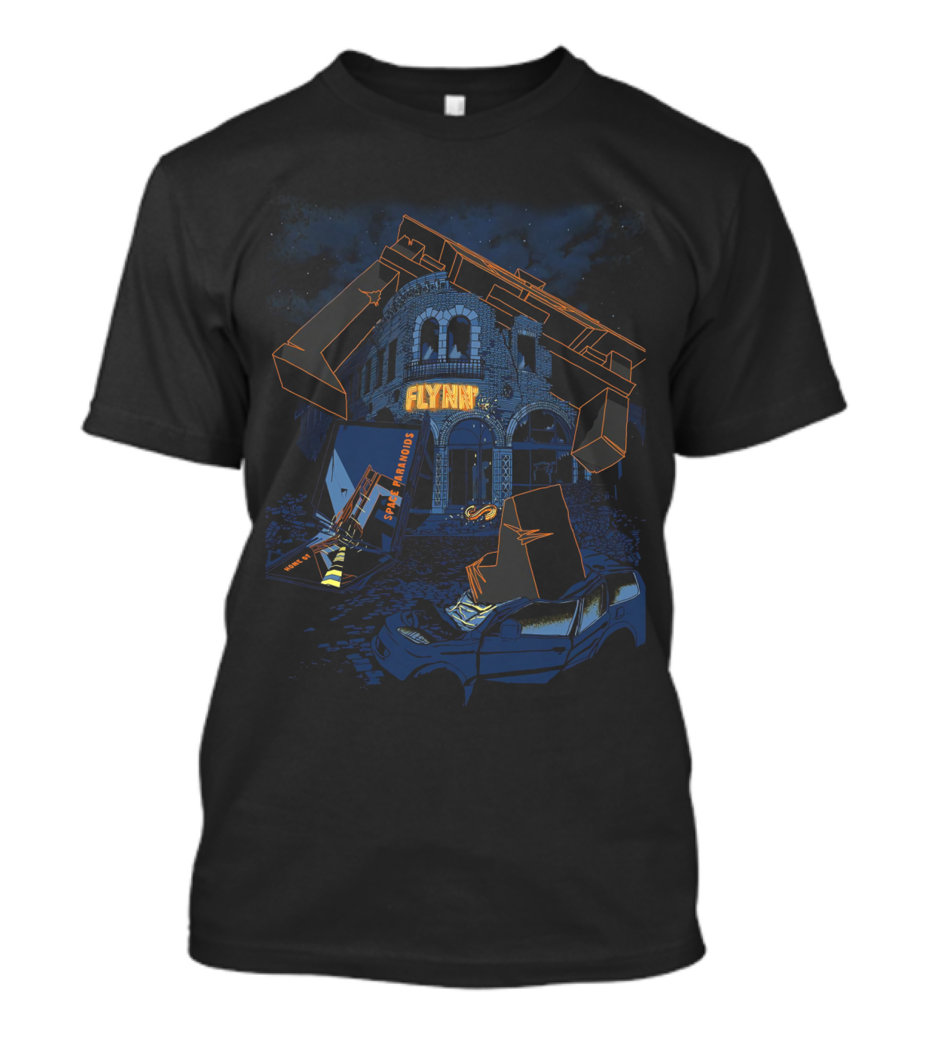 Flynn's Arcade Tron Legacy Encom Tower Flynn's Car T-Shirt