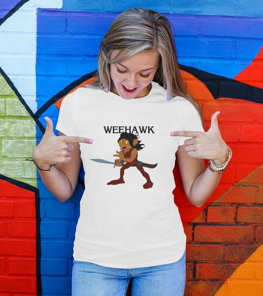 Weehawk Wizards Sword Wielding Animated Character T-Shirt