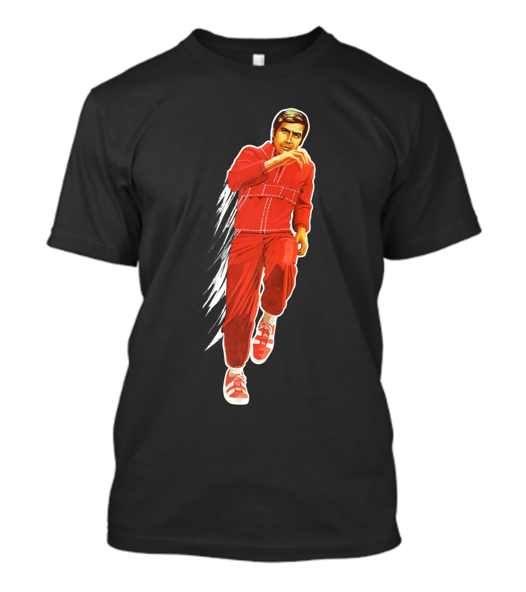 Six Million Dollar Man Running Action Iconic Red Suit T-Shirt