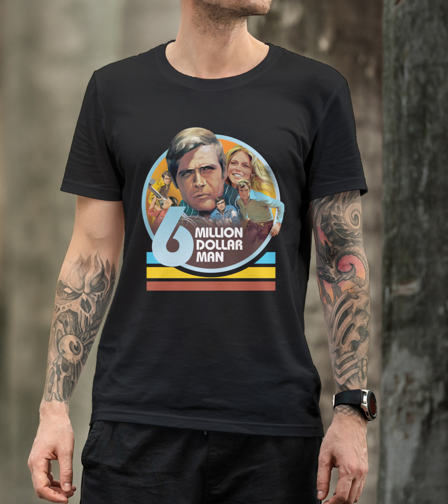 6 Million Dollar Man Retro Action Adventure Iconic Characters T-Shirt