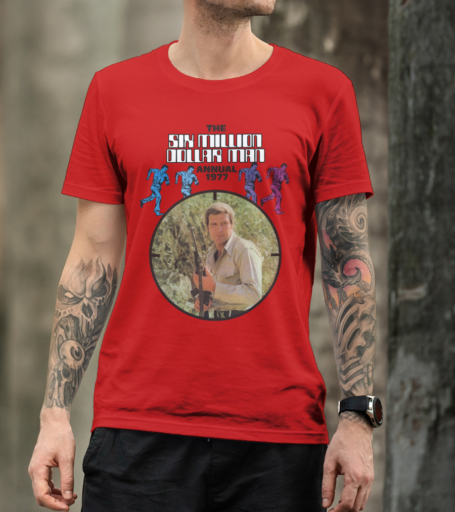 The Six Million Dollar Man Running Figures Annual 1977 T-Shirt