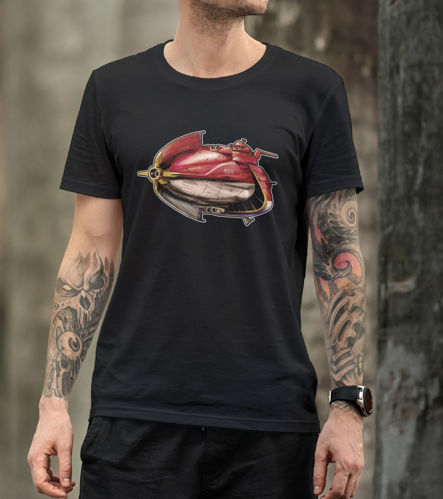 Space Battleship Yamato Kirishima SSS Retro Spaceship T-Shirt