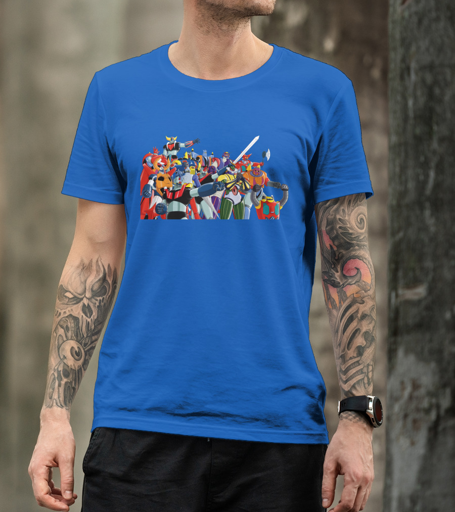 Nagai's Super Robot Heroes Collection Mazinger Getter Robo Grendizer T-Shirt