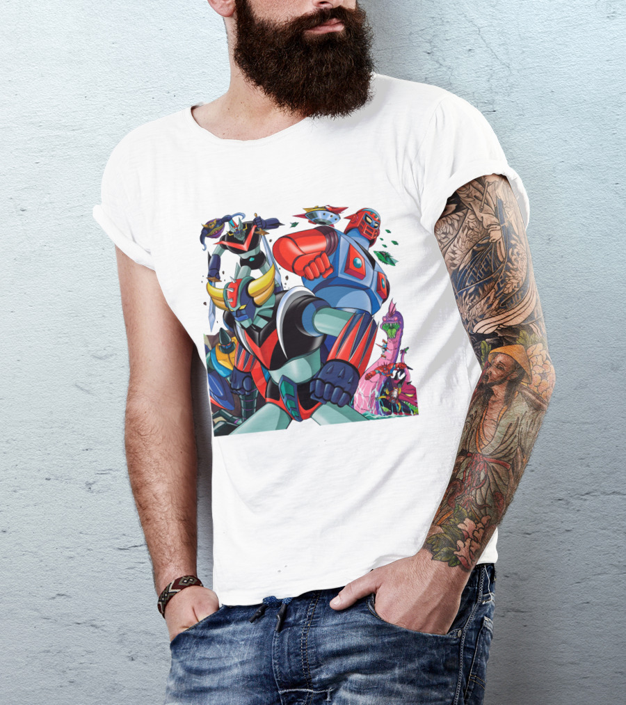 Mazinger Z Great Mazinger Boss Borot Koji Kabuto Tetsuya Tsurugi Iconic Robot Heroes Battle T-Shirt