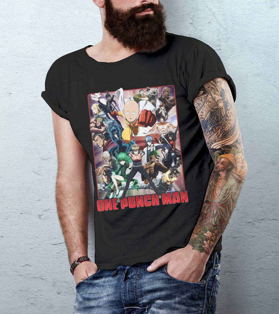 One Punch Man Cast Of Characters Ensemble T-Shirt