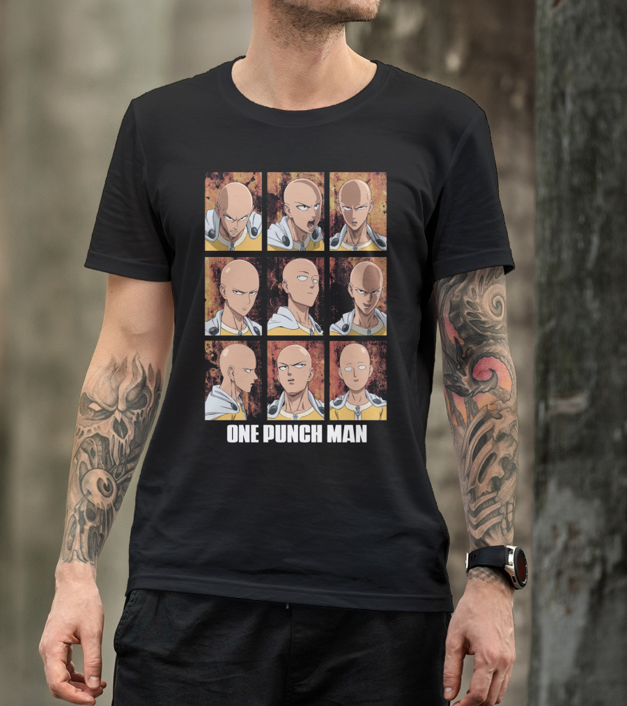 One Punch Man Saitama Nine Expressions T-Shirt
