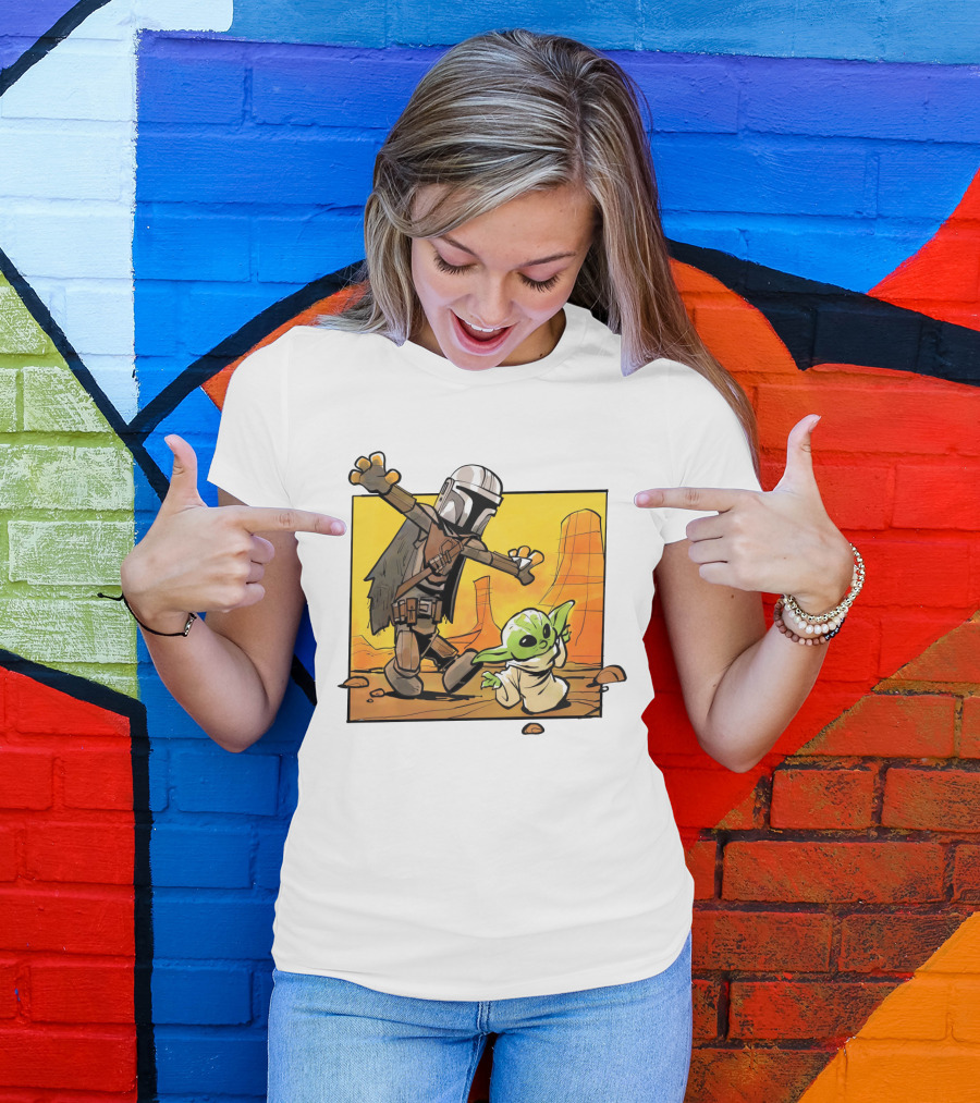 The Mandalorian And Grogu Desert Adventure Baby Yoda T-Shirt