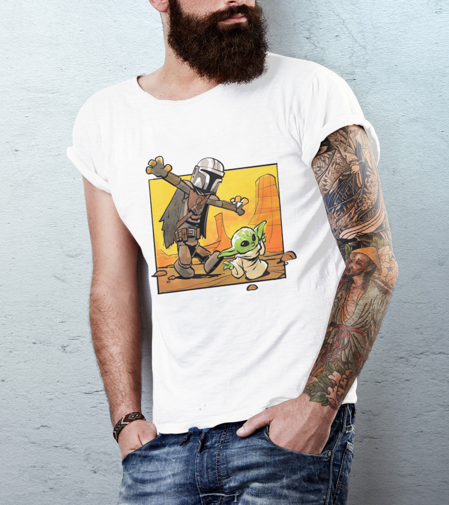 The Mandalorian And Grogu Desert Adventure Baby Yoda T-Shirt