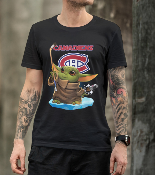 Baby Yoda Canadiens Hockey NHL Montreal Canadiens T-Shirt