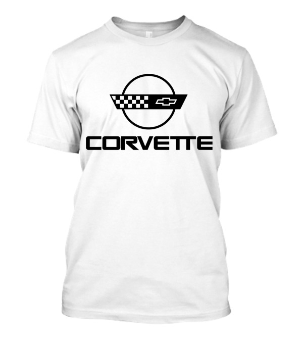 Corvette Chevrolet C4 Emblem Checkerboard And Bowtie T-Shirt
