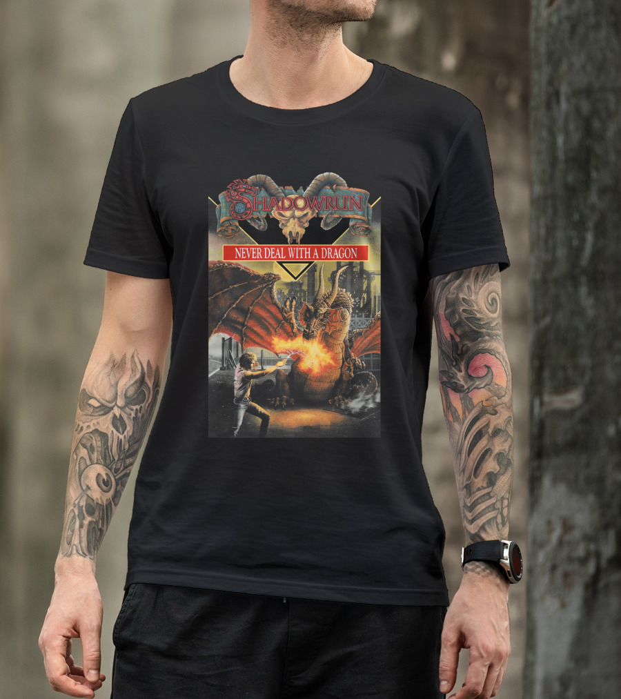 Shadowrun Never Deal With A Dragon T-Shirt