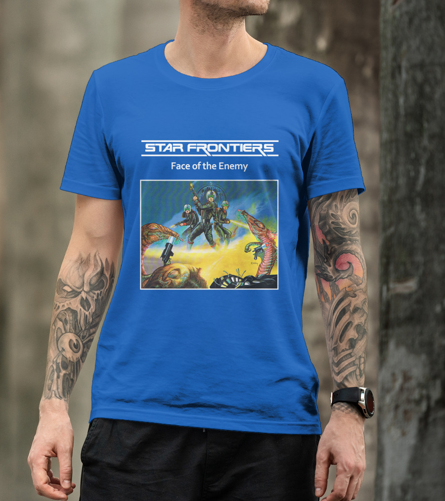 Star Frontiers Face Of The Enemy Alien Battle Scene T-Shirt