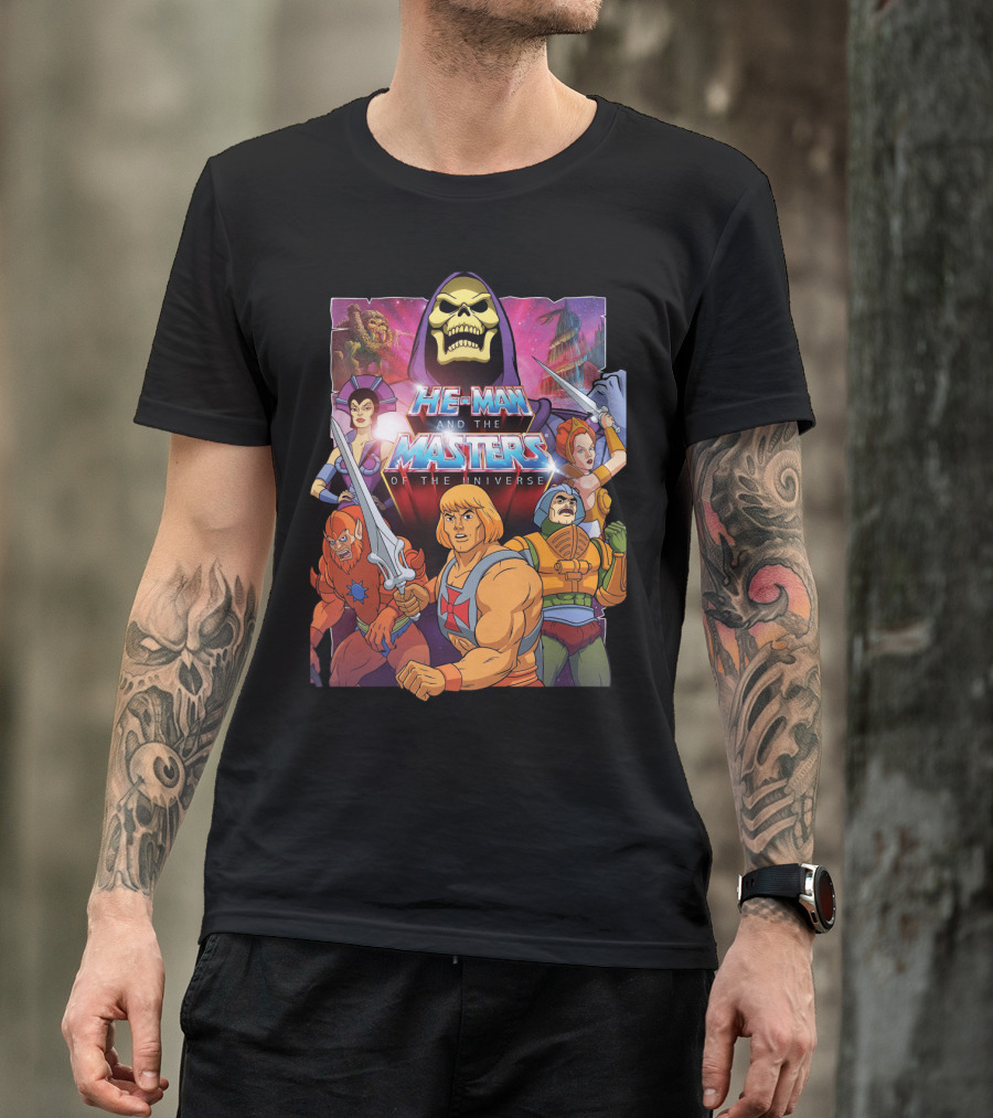 He-Man And The Masters Of The Universe Classic Characters And Skeletor T-Shirt
