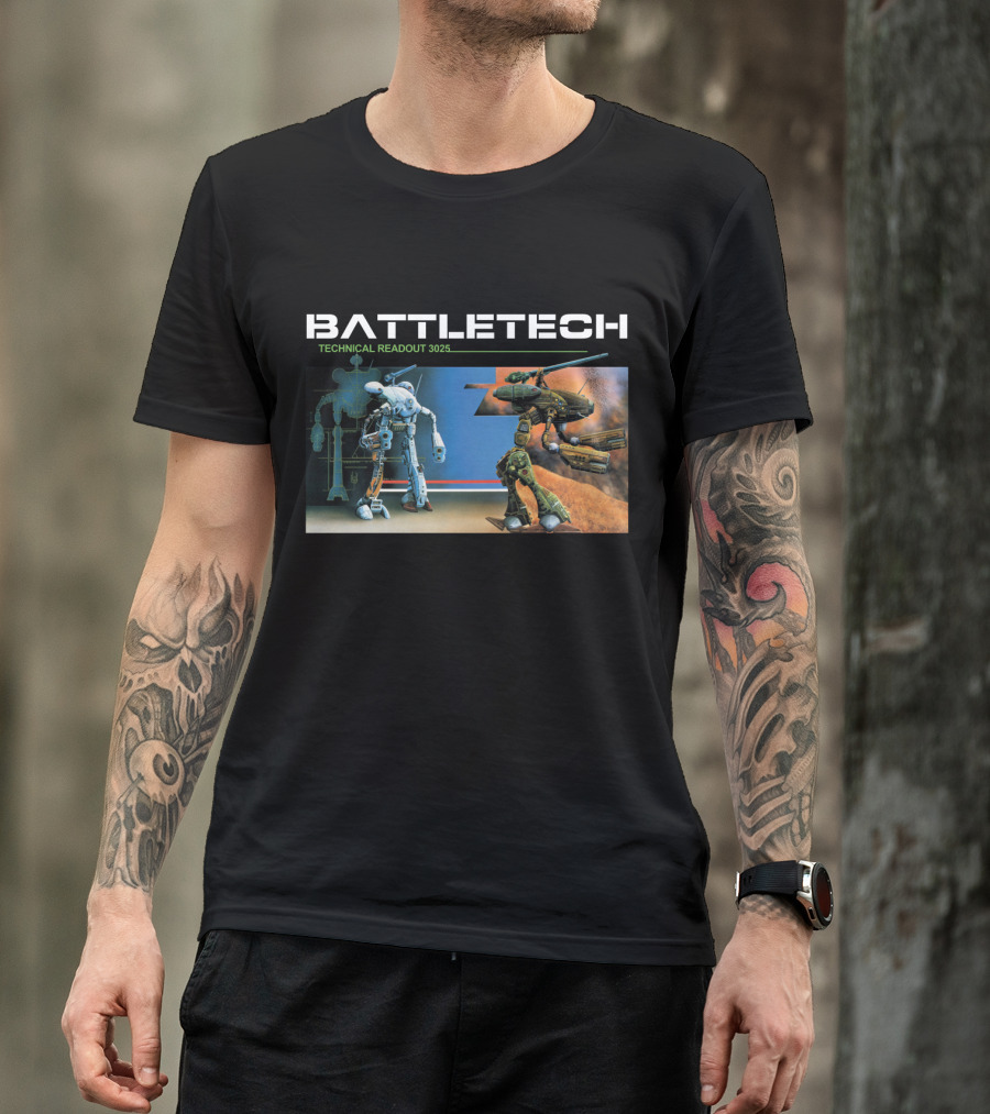 BattleTech Technical Readout 3025 Mech Warrior Robots Duel Scene T-Shirt