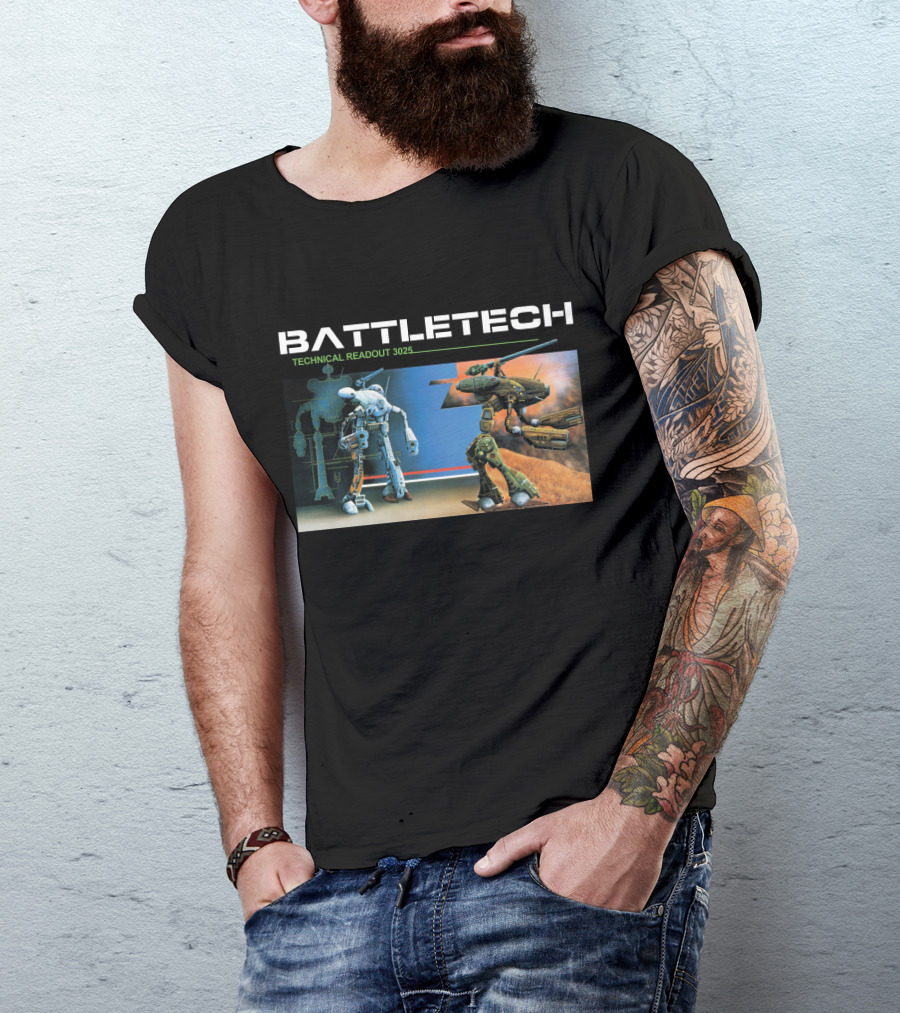 BattleTech Technical Readout 3025 Mech Warrior Robots Duel Scene T-Shirt