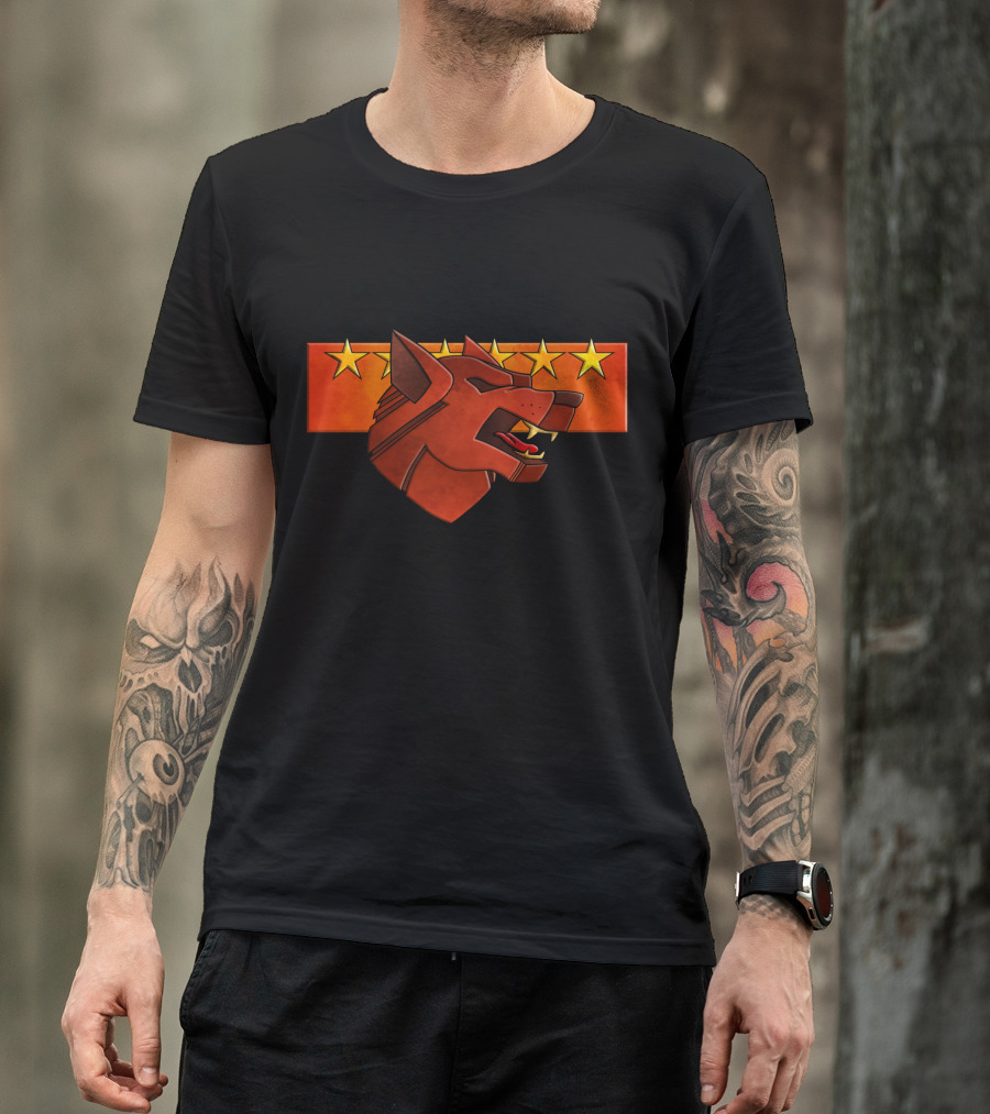 Clan Wolf Emblem Five Stars T-Shirt