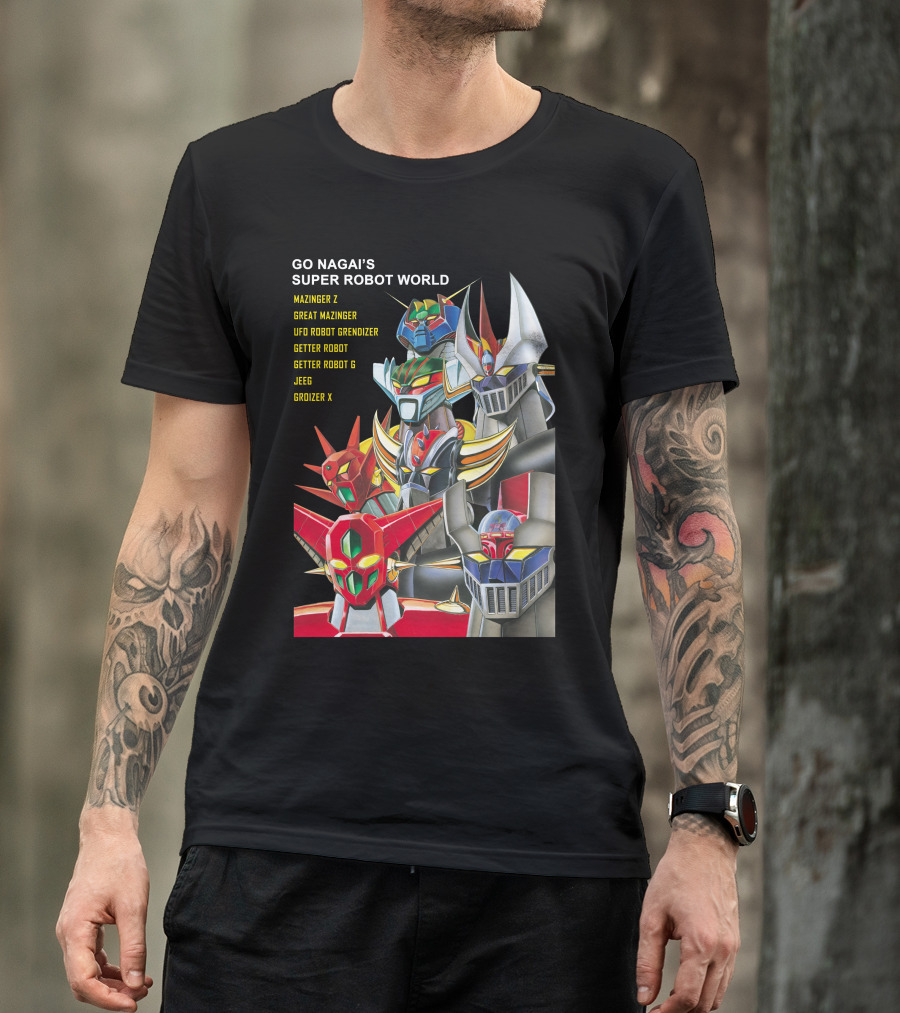 Go Nagai's Super Robot World Mazinger Z Great Mazinger UFO Robot Grendizer Getter Robot Getter Robot G Jeeg Groizer X T-Shirt
