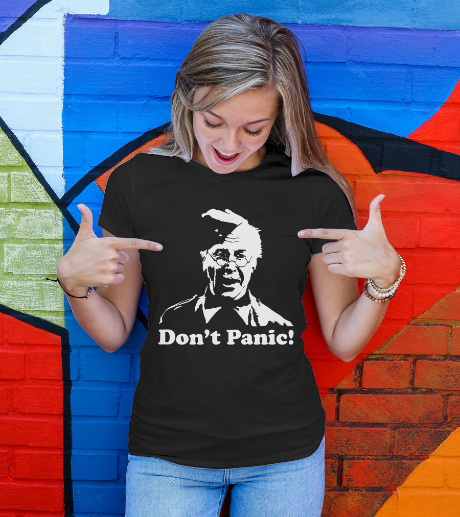 Dad's Army Don't Panic Classic White Text Vintage Character T-Shirt