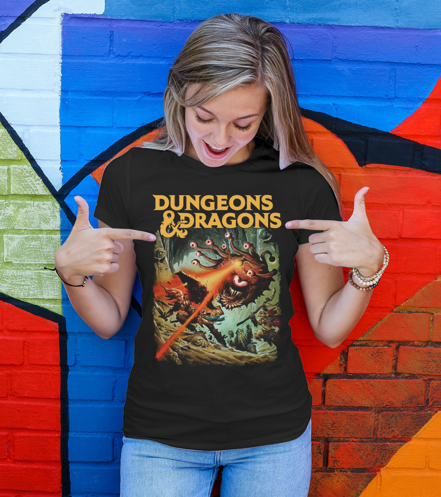Dungeons And Dragons Beholder Battle Scene T-Shirt