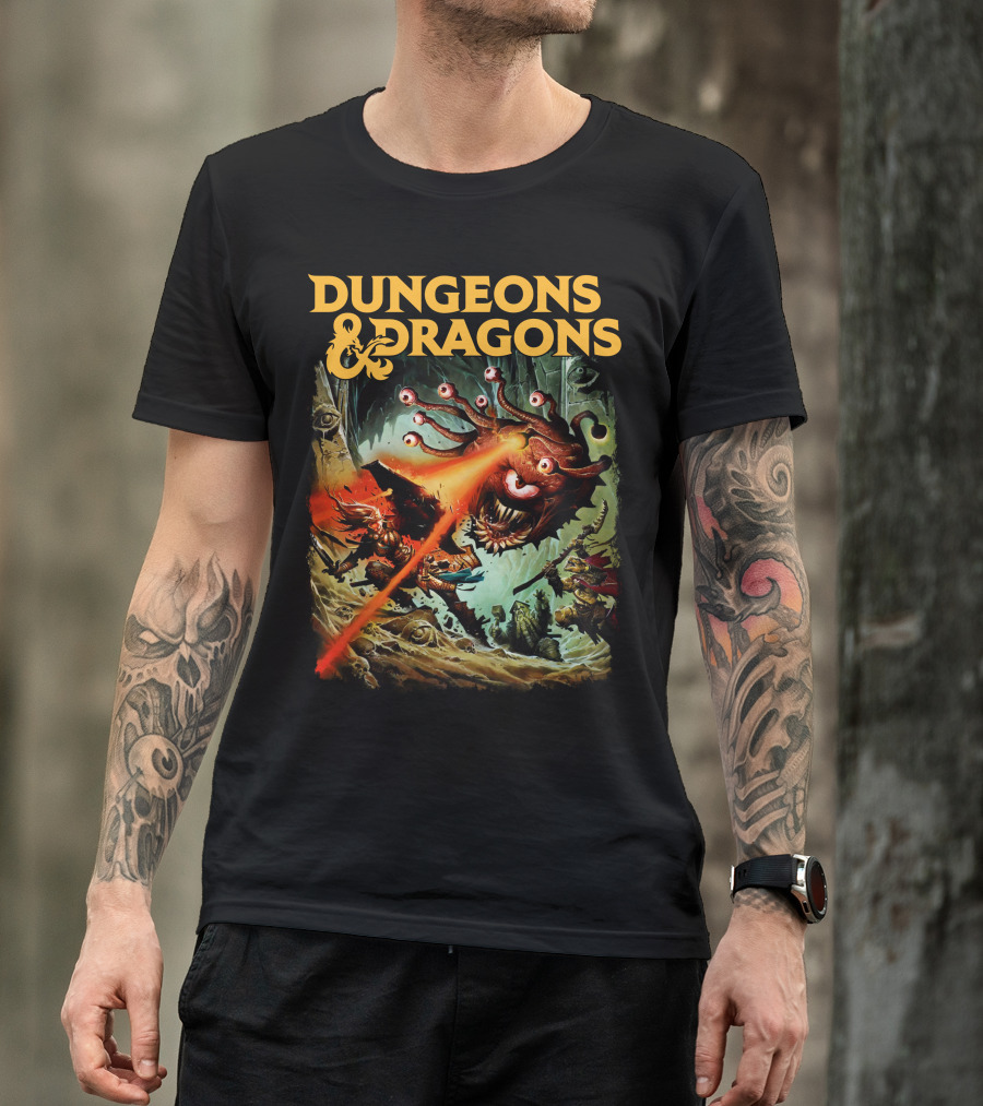 Dungeons And Dragons Beholder Battle Scene T-Shirt